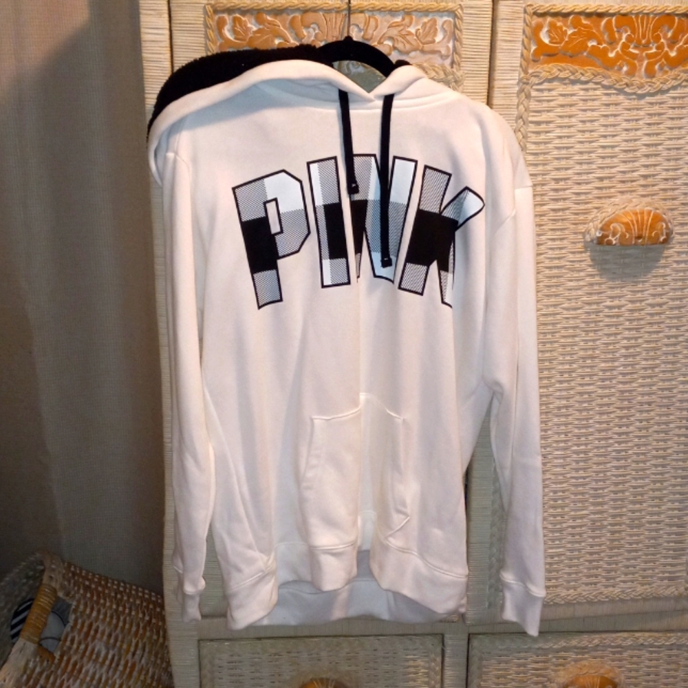 Black and white PINK hoodie
